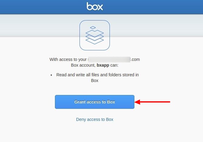 Grant access to box
