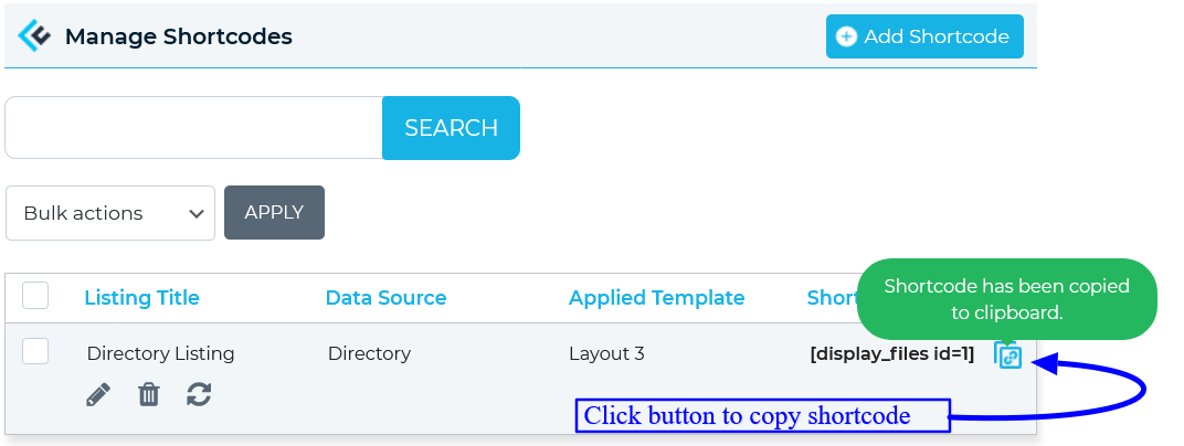 Manage Shortcodes copy