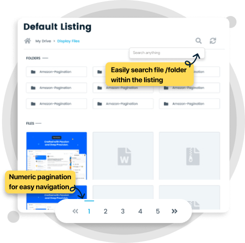 Search & Numeric Pagination