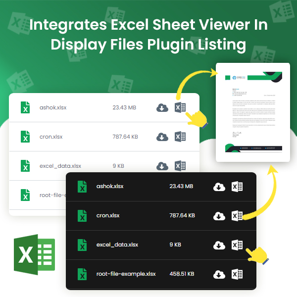 Sheet viewer for wpdf wp display files